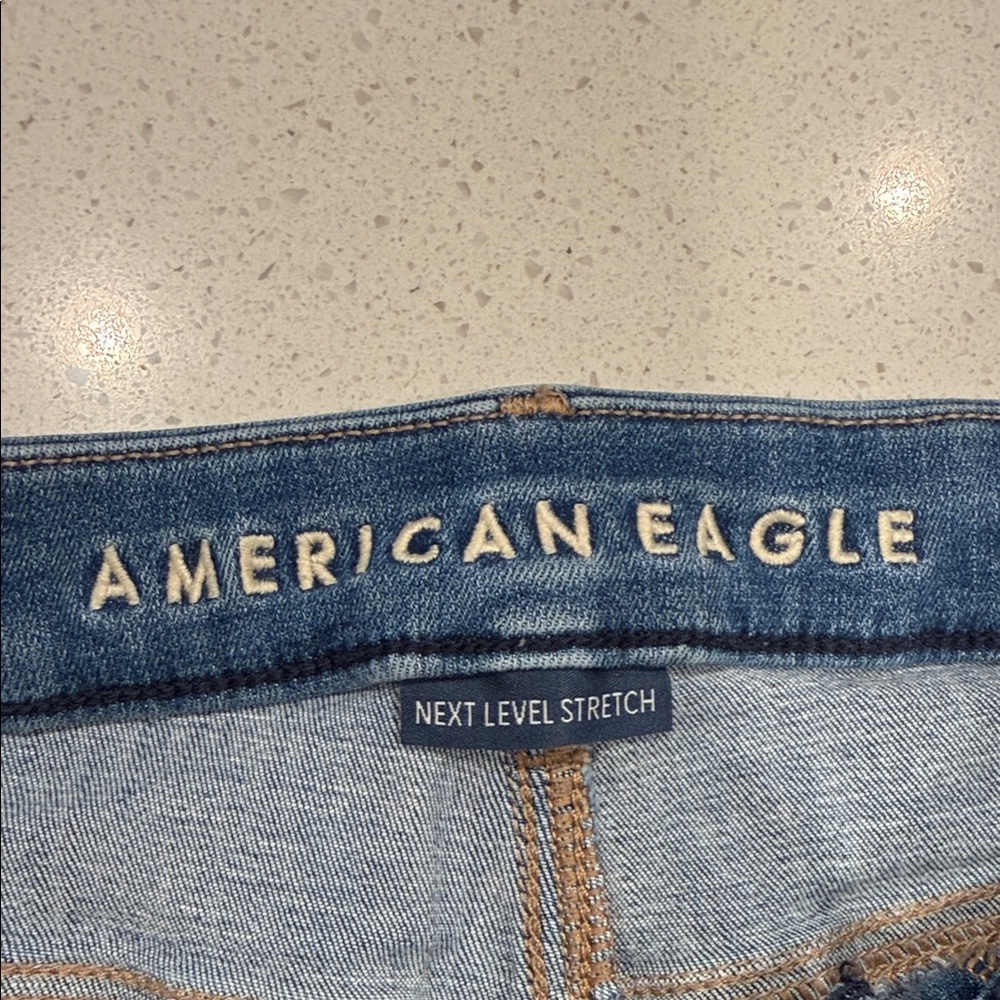 American Eagle Outfitters Blue Distressed Boyfriend Jeans